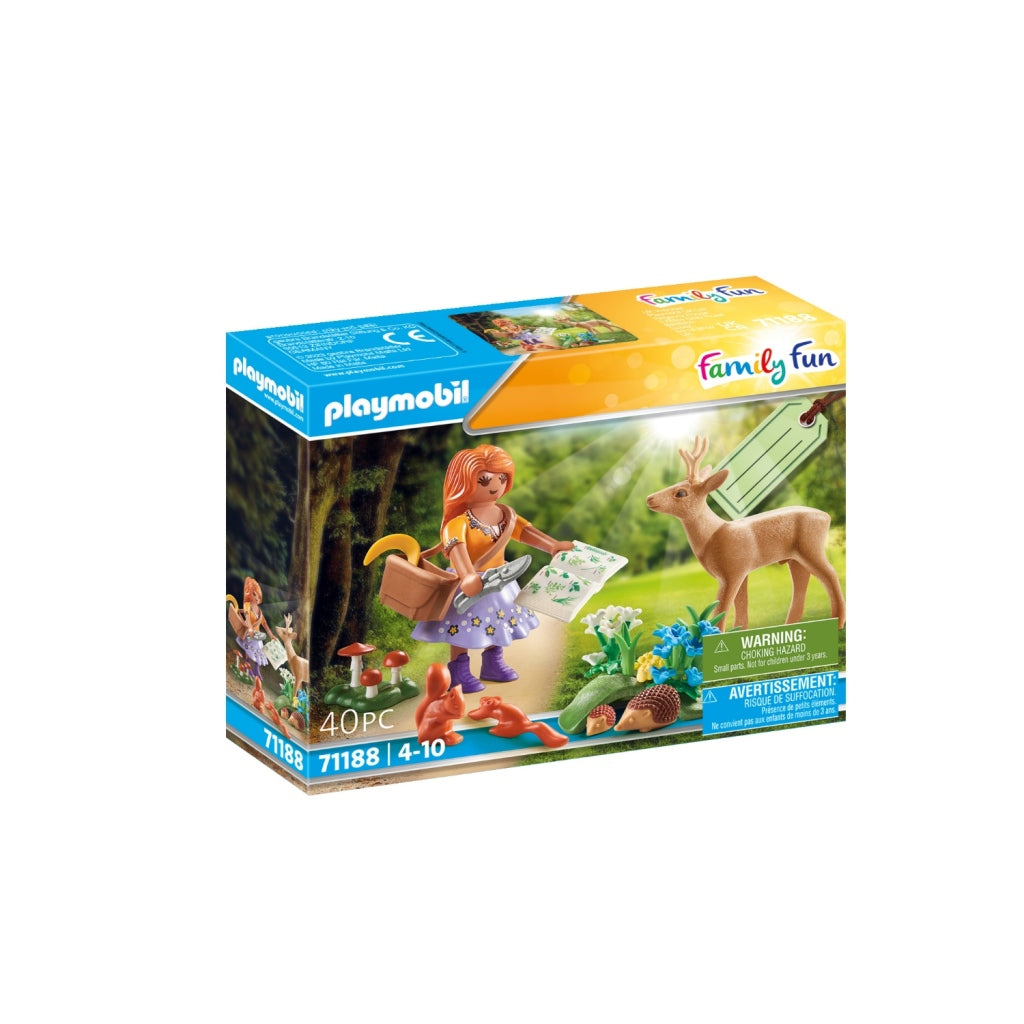 Playmobil Family Fun Herbalist Set 71188 with Collector and Animals