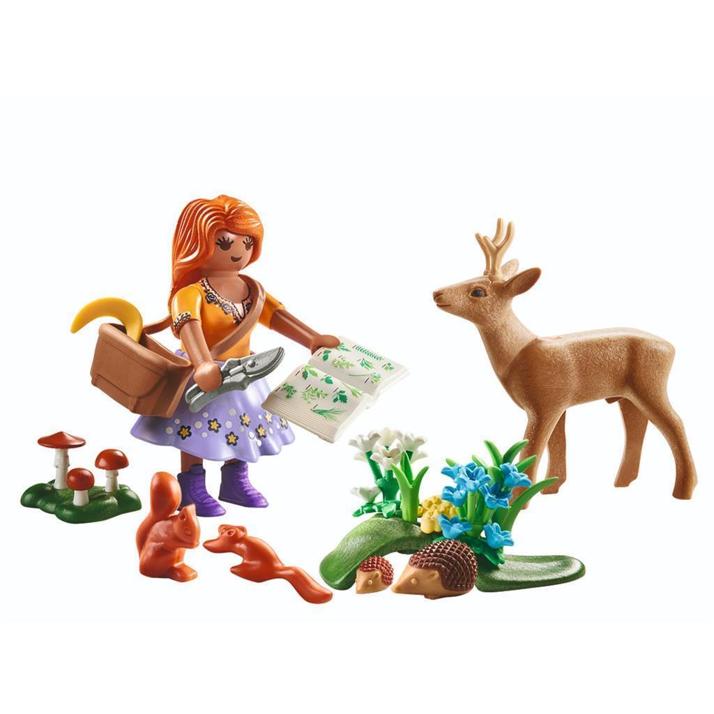 Playmobil Family Fun Herbalist Set 71188 with Collector and Animals