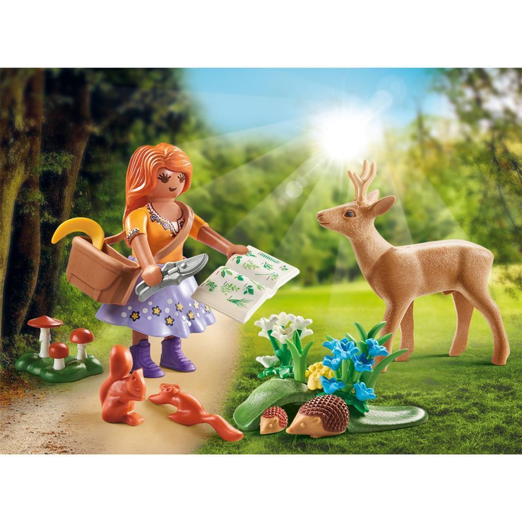 Playmobil Family Fun Herbalist Set 71188 with Collector and Animals
