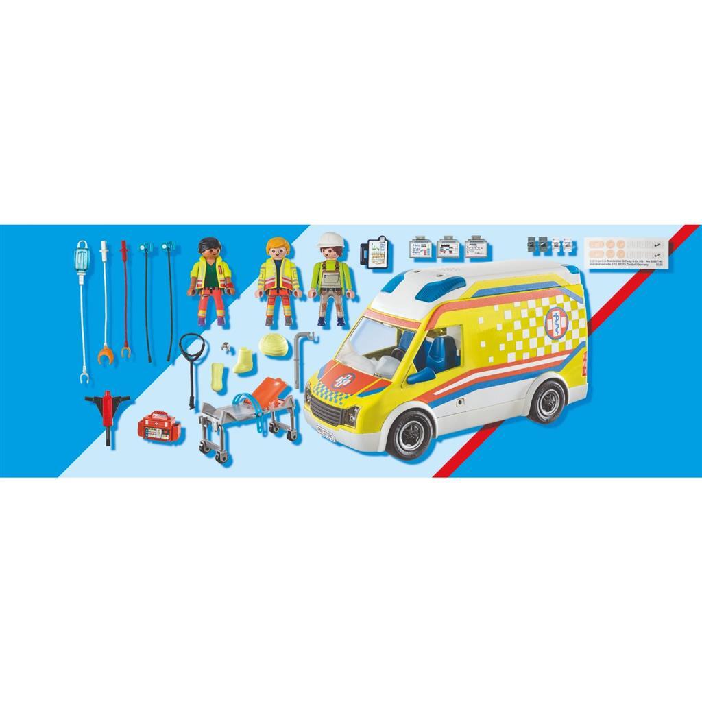 Playmobil City Life Ambulance Set 71202 with Light and Sound Features