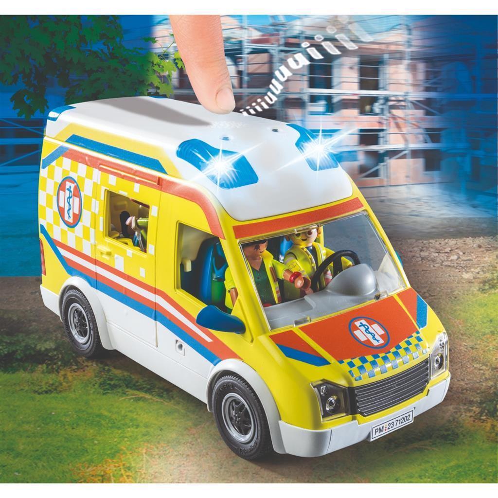 Playmobil City Life Ambulance Set 71202 with Light and Sound Features