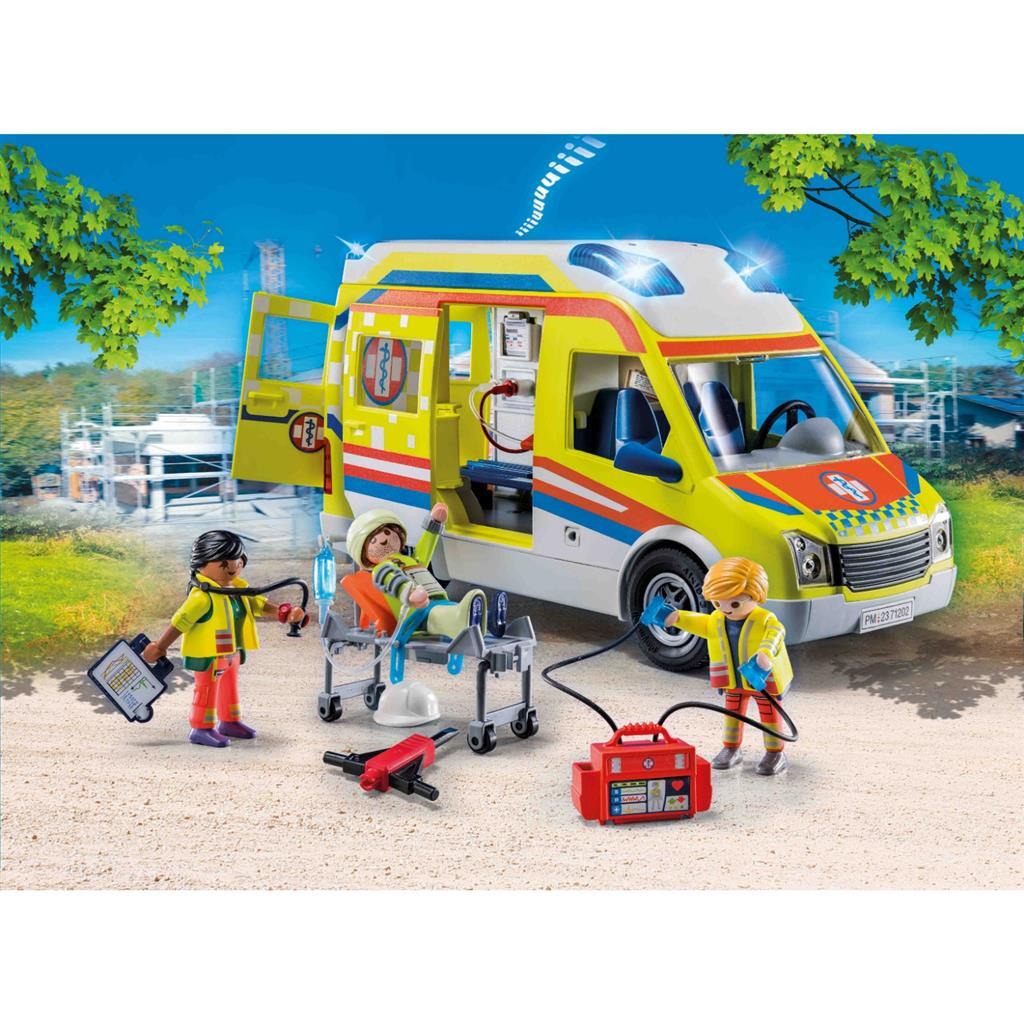 Playmobil City Life Ambulance Set 71202 with Light and Sound Features