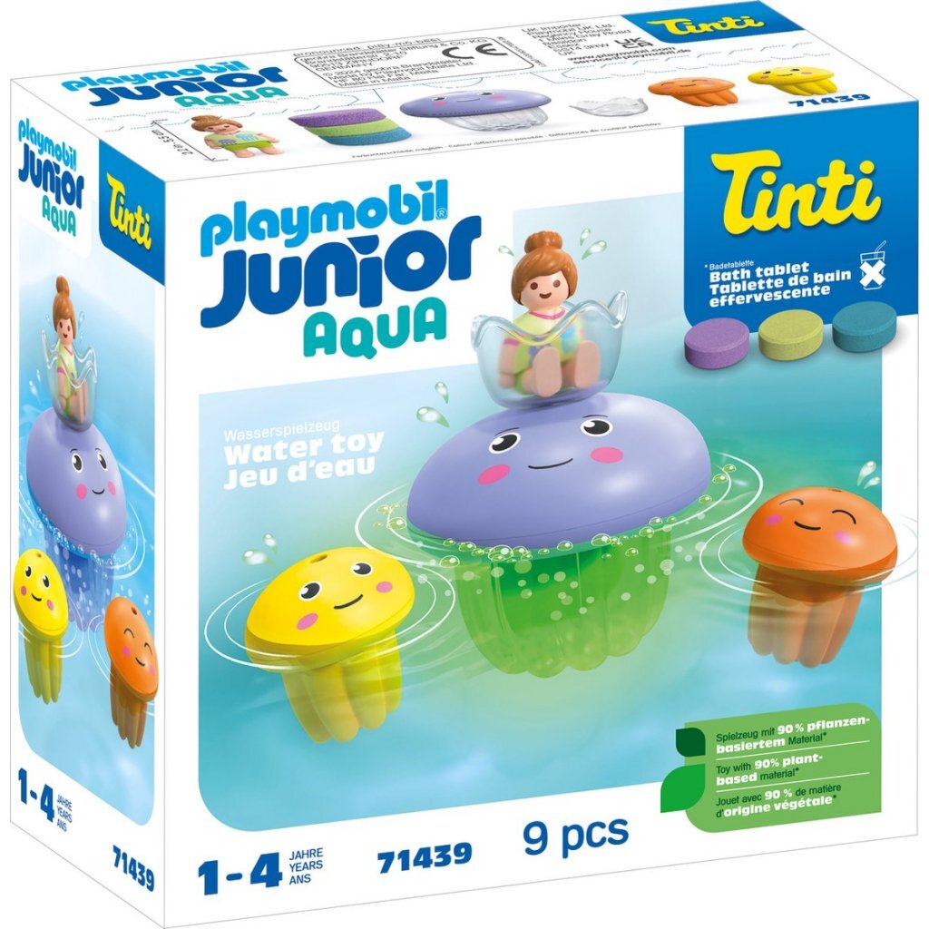 Playmobil Junior & Tinti Colorful Jellyfish Family 71439 - Bath Toy Set for Ages 1+