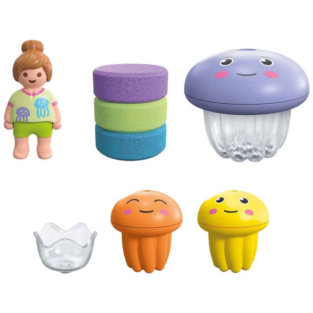 Playmobil Junior & Tinti Colorful Jellyfish Family 71439 - Bath Toy Set for Ages 1+