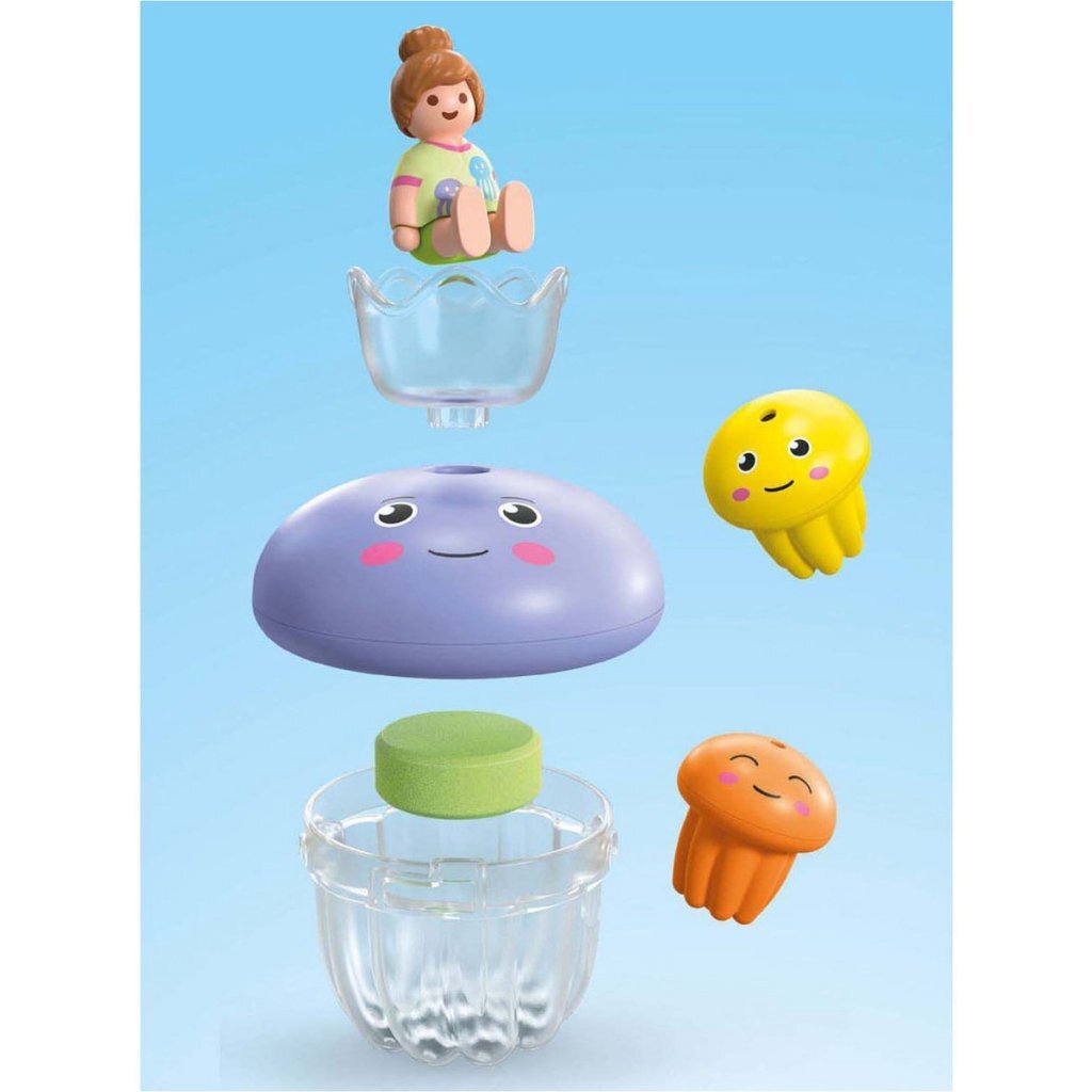 Playmobil Junior & Tinti Colorful Jellyfish Family 71439 - Bath Toy Set for Ages 1+