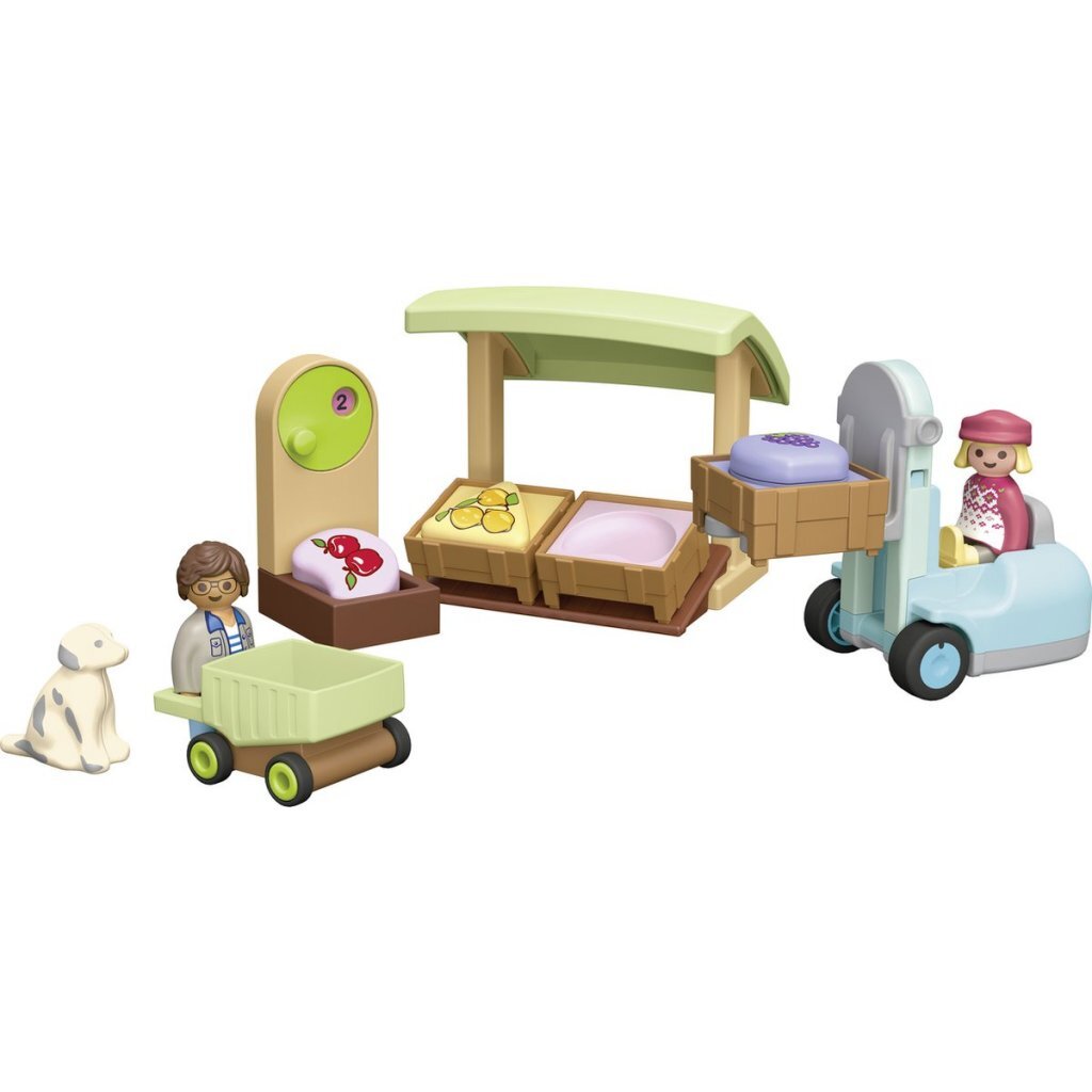 Playmobil Junior Organic Market Stall and Forklift 71691