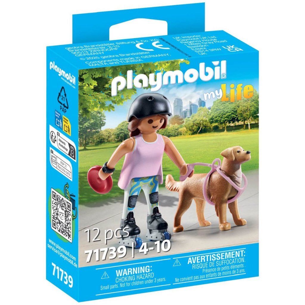 Playmobil My Life Inline Skater with Retriever - 71739