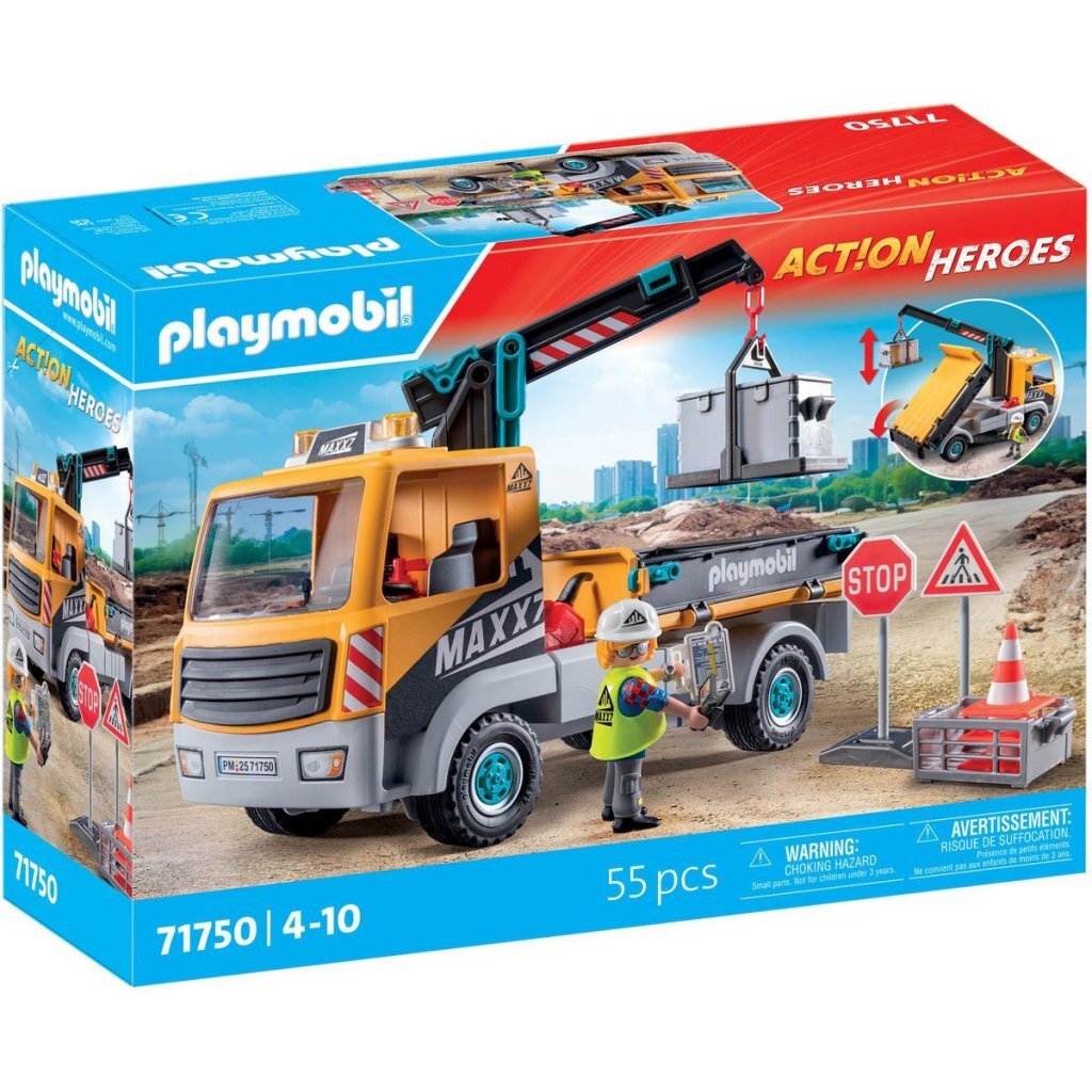 Playmobil Action Heroes Truck with Crane 71750