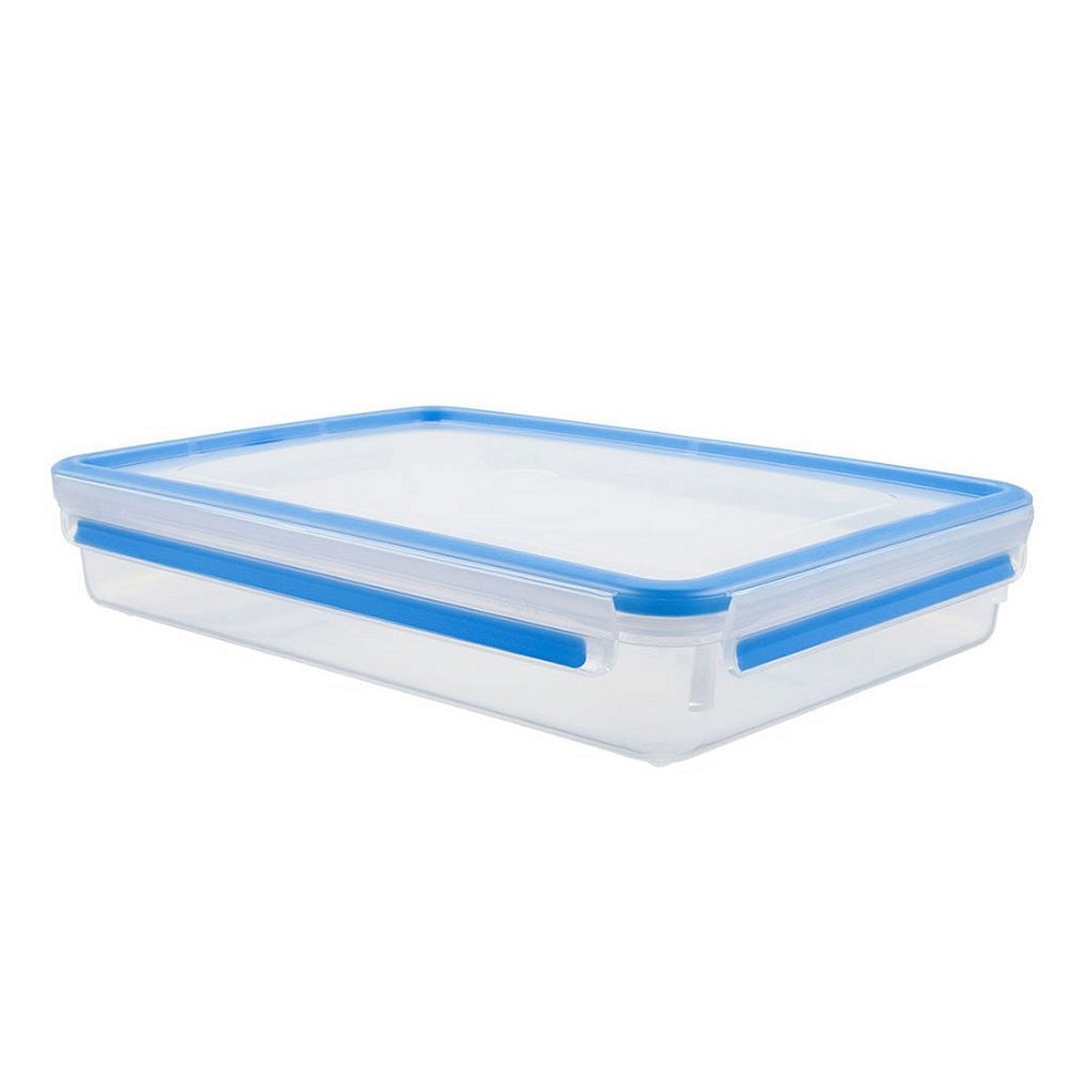 Emsa Clip & Close Food Storage Container 2.6 L Transparent/Blue 508545