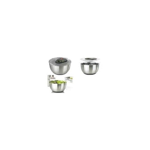 emsa Salatschleuder TURBOLINE, 4,5 Liter, Edelstahl mit Turbo-Antrieb, Soft-Touch-Griff, Auguss im Deckel, - 1 Stück (513441) afbeelding 1