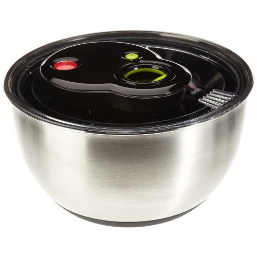 emsa Salatschleuder TURBOLINE, 4,5 Liter, Edelstahl mit Turbo-Antrieb, Soft-Touch-Griff, Auguss im Deckel, - 1 Stück (513441) afbeelding 2