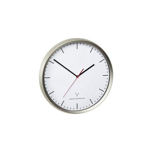 TFA Funk Wanduhr 60.3521.02 30.5 cm x 4.8 cm Edelstahl (gebürstet) (60.3521.02) afbeelding 1