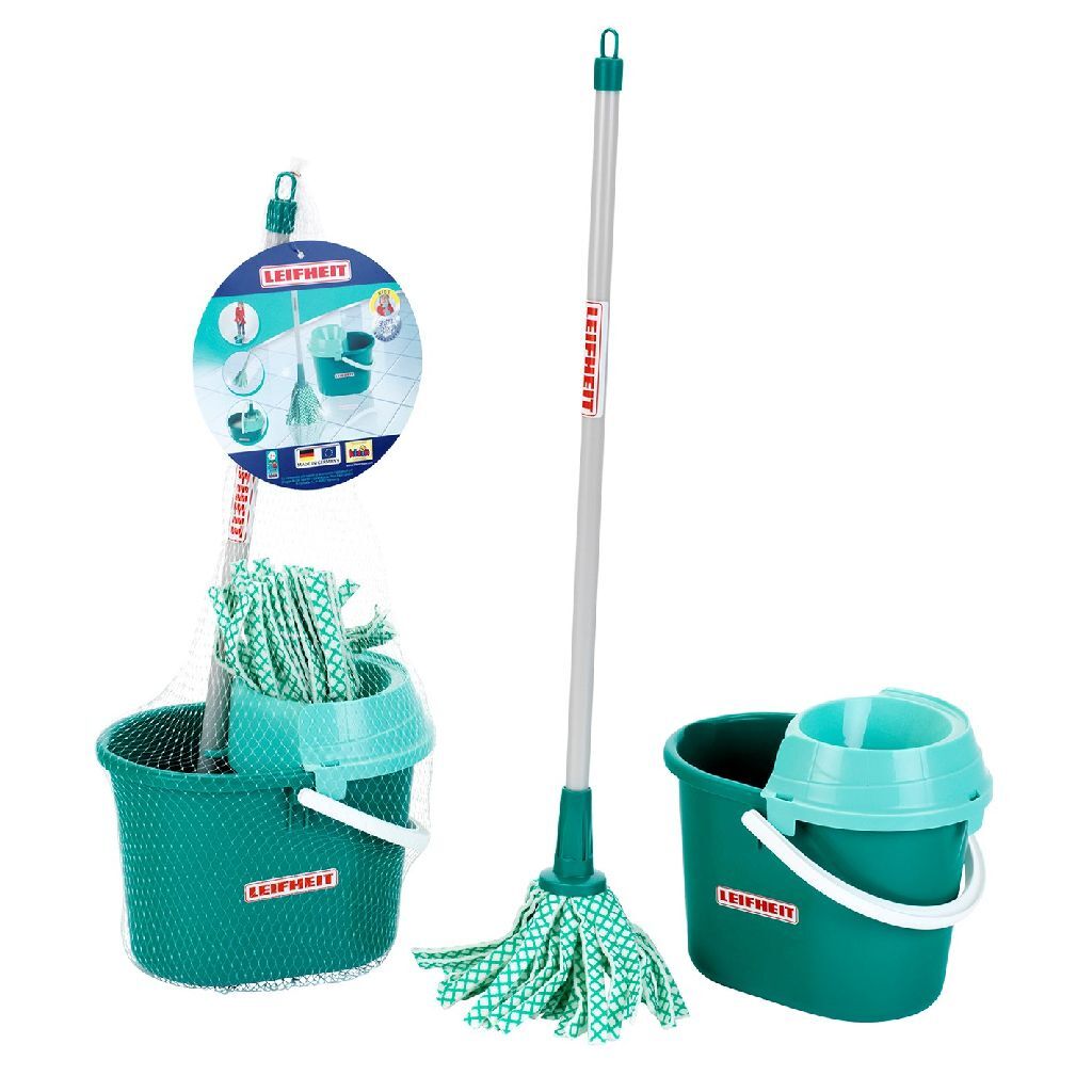 Theo Klein Leifheit Toy Mop with Bucket - Turquoise
