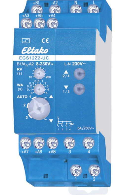 ELTAKO EGS12Z2-8..230V UC Stromstoß-Gruppenschalter (21400401) afbeelding 1