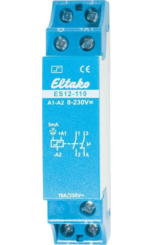 Eltako Stromstoß-Schalter ES12-110, 1 Schließer + 1 Öffner 16 A ES12-110 8 - 230 V/UC oder 230 V 1 Schließer/1 Öffner 16 (21110002) afbeelding 1