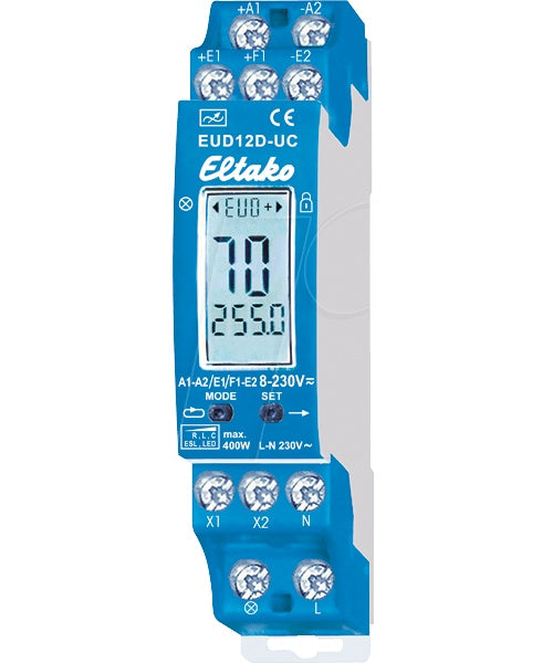 ELTAKO Multifunkt.-Dimmschalter EUD12D-UC 1TE 8-230VUC 3600W EUD12D-UC (21100905) afbeelding 1