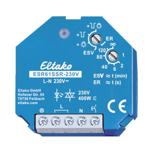 Eltako Stromstoß-Schalter Unterputz ESR61SSR-230V 1 Schließer 230 V 400 W 1 St. (61100003) afbeelding 1