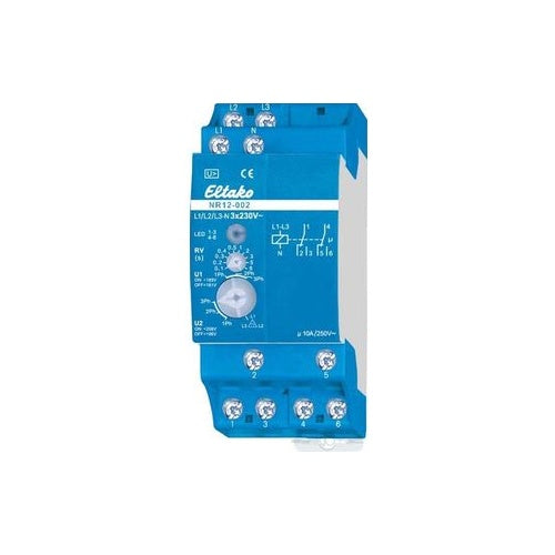 Eltako NR12-002-3X230V. Produktfarbe: Blau, Zertifizierung: CE. AC Eingangsspannung: 250 V, Strom: 10 A (NR12-002-3X230V) afbeelding 1