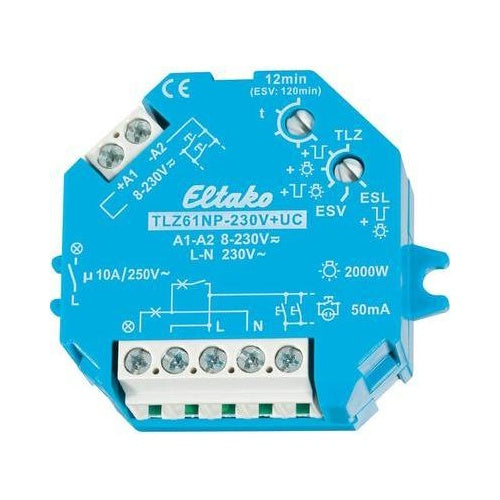 Eltako TLZ61NP-230V+UC Elektroschalter Zeitschaltuhr 1P Blau (61100301-1) afbeelding 1