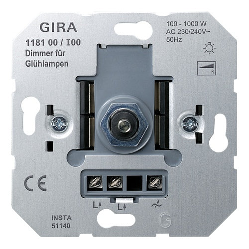 GIRA Dimmer 118100 Einsatz Druck/Wechsel Gl 100-1000 (118100) afbeelding 1