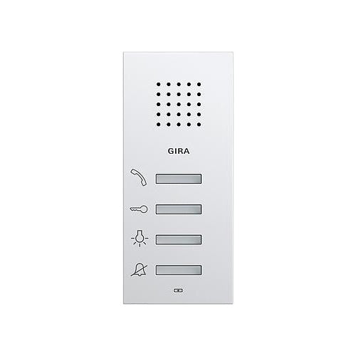 GIRA 125003. Übertragungstechnik: Kabellos, Temperaturbereich in Betrieb: 0 - 50 °C. Produktfarbe: Weiß, Gehäusematerial: Edelstahl. Innengerät Stromversorgung: AC/DC. Breite: 55 mm, Tiefe: 20 mm, Höhe: 127 mm (8722161) afbeelding 1