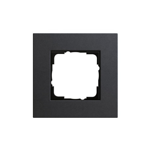 GIRA 0211 226. Produktfarbe: Anthrazit, Markenkompatibilität: GIRA, Material: Polycarbonat, Holz. Breite: 95 mm, Höhe: 95 mm, Dicke: 9,9 mm (0211226) afbeelding 1