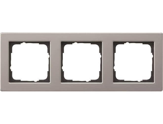 GIRA 021333 Abdeckrahmen 3f Gira E2 Edelstahl (21333) afbeelding 1