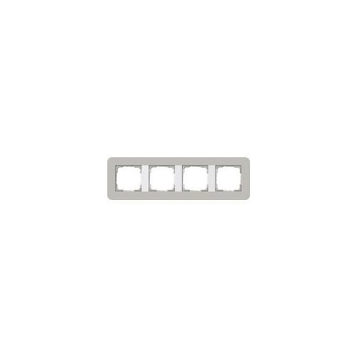 GIRA Abdeckrahmen 4fach grey/Reinwhite 0214412 (0214412) afbeelding 1