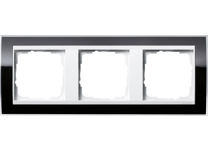 GIRA 3fach Rahmen Event Klar, Standard 55, System 55 Schwarz 0213733 (0213733) - 4010337068822 - image 1