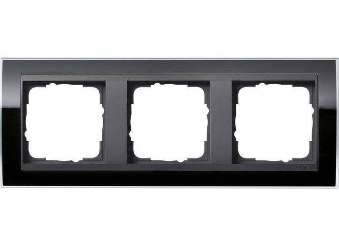 GIRA 0213738 Wandplatte/Schalterabdeckung Schwarz (0213738) afbeelding 1