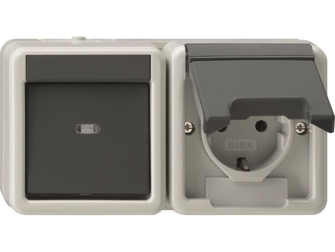 GIRA 417730 Kombi AusWe/SCHUKO waager. K (417730) - 4010337092544 - image 1