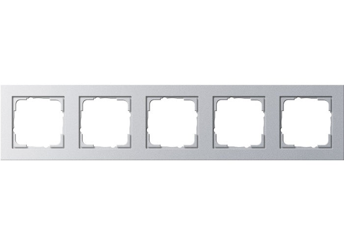 GIRA Rahmen 5f Farbe alu E2 021525 (021525) afbeelding 1