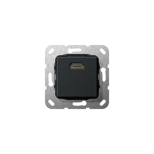 GIRA Einsatz HDMI 567010 2.0a+ HDR 1fach Kab schwarz matt (567010) afbeelding 1