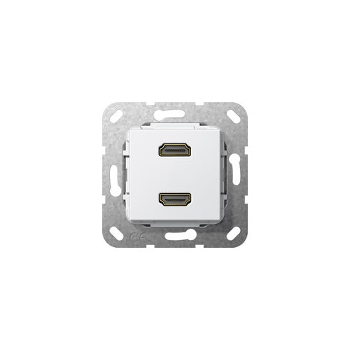GIRA 4846929. Buchsen-Typ: 2 x HDMI. Produktfarbe: Weiß (4846929) afbeelding 1
