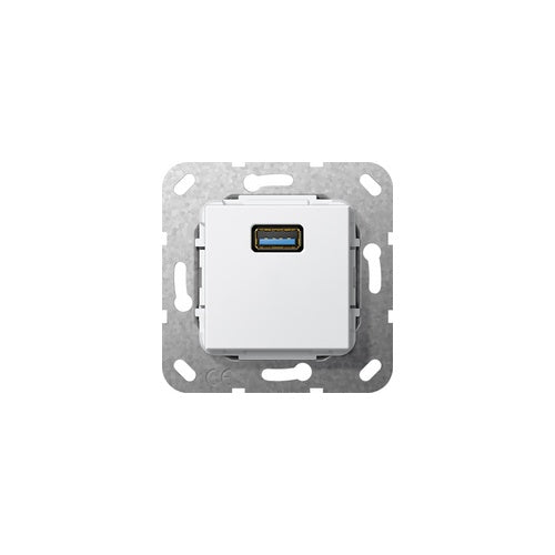 GIRA 568203. Buchsen-Typ: USB. Produktfarbe: Weiß (568203) afbeelding 1
