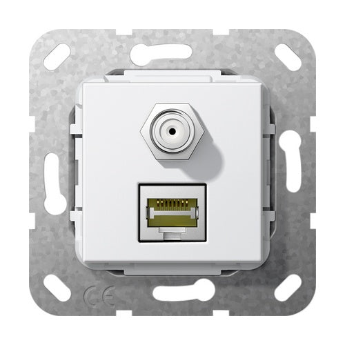 GIRA 569703. Buchsen-Typ: RJ-45 + SAT. Produktfarbe: Weiß (569703) afbeelding 1