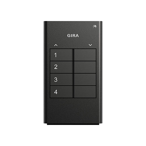 GIRA 535410. Typ: Handgeführt, Schnittstelle: RF Wireless, Übertragungstechnik: Kabellos. Batterietechnologie: Lithium, Akku-/Batterietyp: CR 2450N, Arbeitsspannung: 3 V. Breite: 53 mm, Tiefe: 15,5 mm, Höhe: 93 mm (535410) afbeelding 1