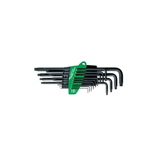 Wiha 24312 - L-Torx-Schlüssel - T10,T15,T20,T25,T27,T30,T40,T5,T50,T6,T7,T8,T9 - Schwarz - Chrom-Vanadium-Stahl - Kunststoff - 478 g (24312) afbeelding 1