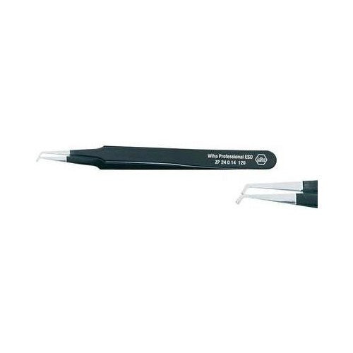 Wiha SMD-Pinzette Flach, gebogen 45° 120 mm 32338 (32338) afbeelding 1