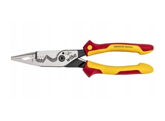 Wiha Z13022509SB Multifunktionszange 8in1 electric - Wiha 45705 Universal Multifunktionszange  209 mm<br><br>Wiha Multifunktionszange für Elektriker 8in1<br><br>Crimpen - Abisolieren - Schneiden - Greifen - Entgraten - Biegen - Verschrauben afbeelding 1