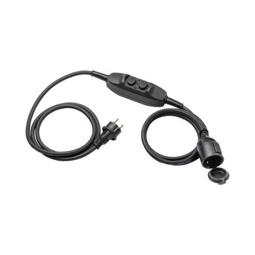 AS Schwabe 45222 Strom Verlängerungskabel Schwarz 1.5 m mit FI-Schutzschalter (45222) afbeelding 1