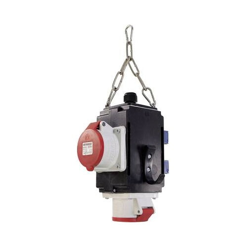 AS SCHWABE Energie-Würfel III zum Aufhängen, IP44, mit 2 Schutzdosen 16A, 230V und 2 CEE-Dosen 16A, 400V 5p (60735) afbeelding 1