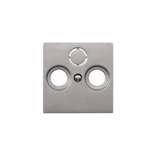 MERTEN Zentralplatte 297560 f.Antennensteckdose aluminium 297560 297560 (297560) afbeelding 1
