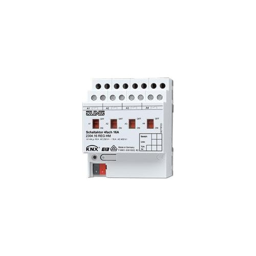 Jung Schaltaktor 2304.16REGHM KNX 4fach (2304.16REGHM) afbeelding 1