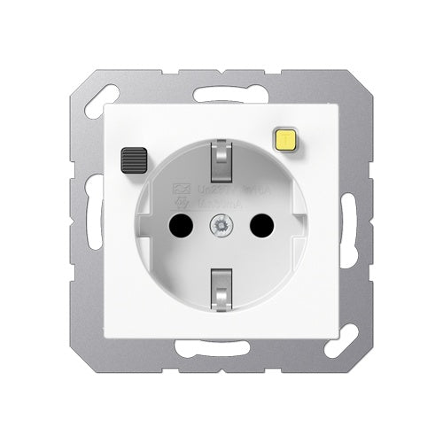 JUNG A 5520.30 WW. Buchsen-Typ: Typ F. Produktfarbe: Weiß, Material: Thermoplast. Eingangsspannung: 250 V, Stromstärke (maximal): 16 A (A5520.30WW) - 4011377148789 - image 1