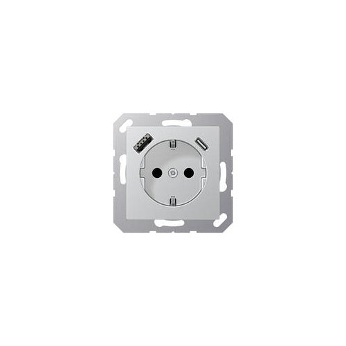 Jung SCHUKO Steckdose mit USB Typ AC A1520-15CAAL (A1520-15CAAL) afbeelding 1