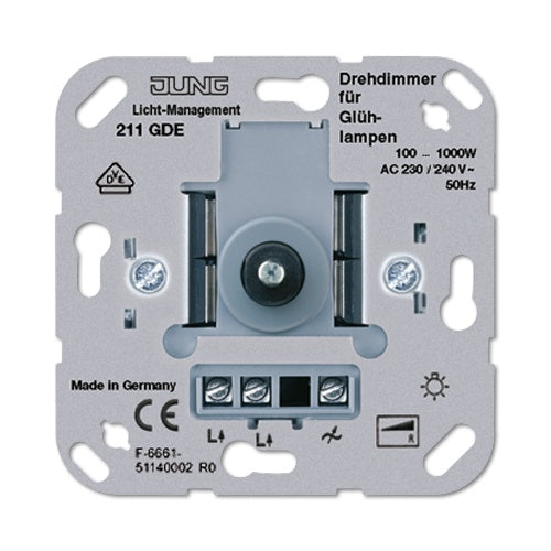 JUNG 211 GDE Elektroschalter Rotary switch Metallisch (211GDE) afbeelding 1