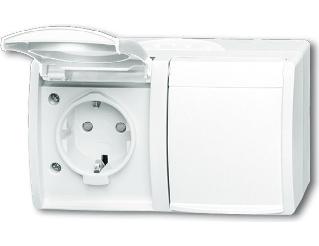 Busch Jaeger 2084-0-0723 Steckdose CEE 7/3 Weiß (2084-0-0723) afbeelding 1