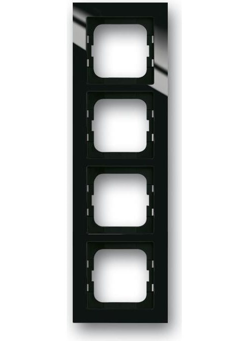 Busch-Jaeger 1754-0-4412. Produktfarbe: Schwarz, Design: Schraubenlos, Markenkompatibilität: Busch-Jaeger. Breite: 91 mm, Höhe: 304 mm, Dicke: 1,1 cm (2CKA001754A4412) afbeelding 1