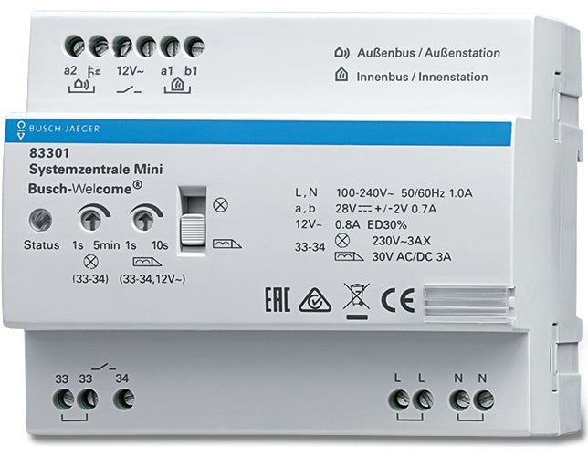 Busch-Jaeger 83301 zentrale Smart Home Steuereinheit Verkabelt (2CKA008300A0462) afbeelding 1